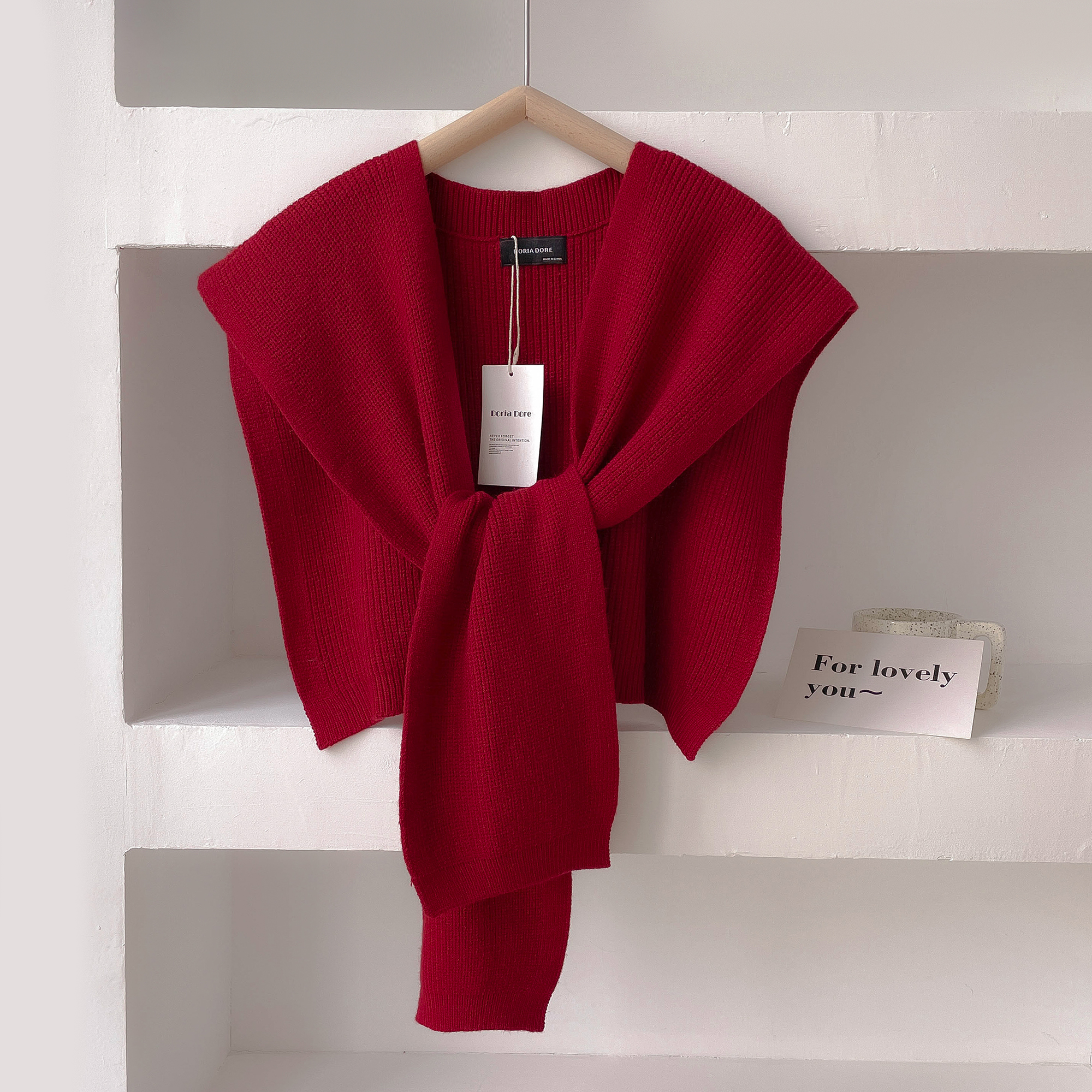 Shawl Wrap Winter - Cashmere Wool Knit Women Fake Collar