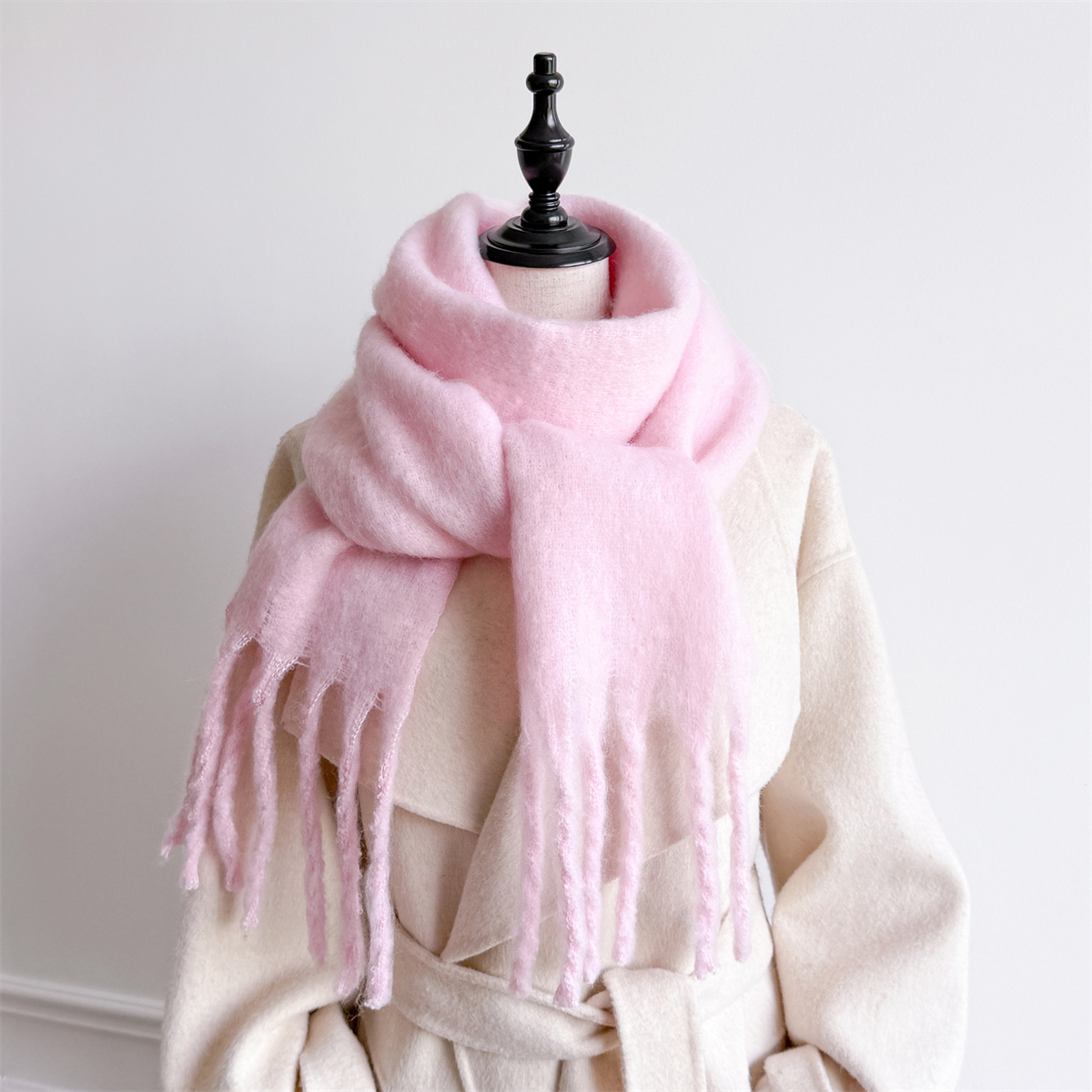 20*200cm Solid Color Thick War - Cashmere Pashmina Wrap ulasan dan harga