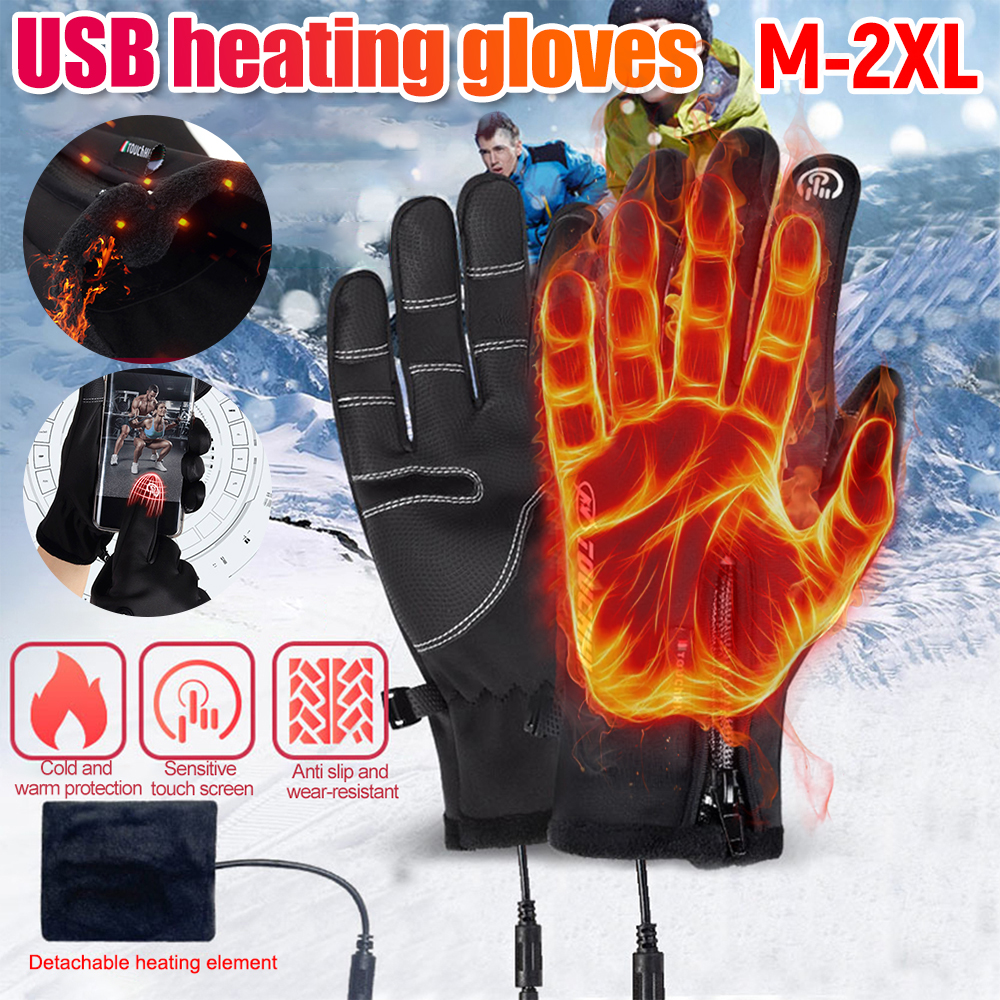 Winter Ski USB Heated Gloves T - Touch Screen Gloves ulasan dan harga