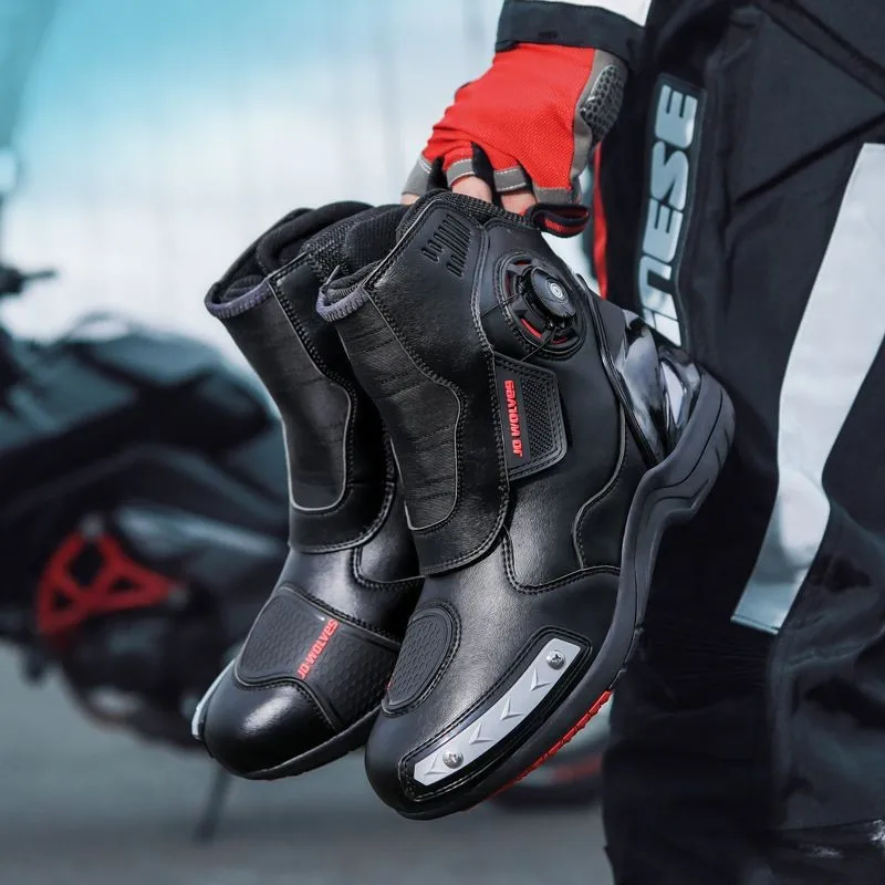 Men Motorcycle Boots Shoes Mic - Waterproof Winter Boot ulasan dan harga