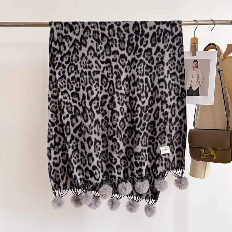 New Luxury Winter Leopard Two- - Cashmere Pashmina Wrap ulasan dan harga