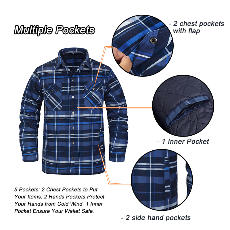 Winter Plaid Shirts For Mens T - Flannel Shirt Lined ulasan dan harga