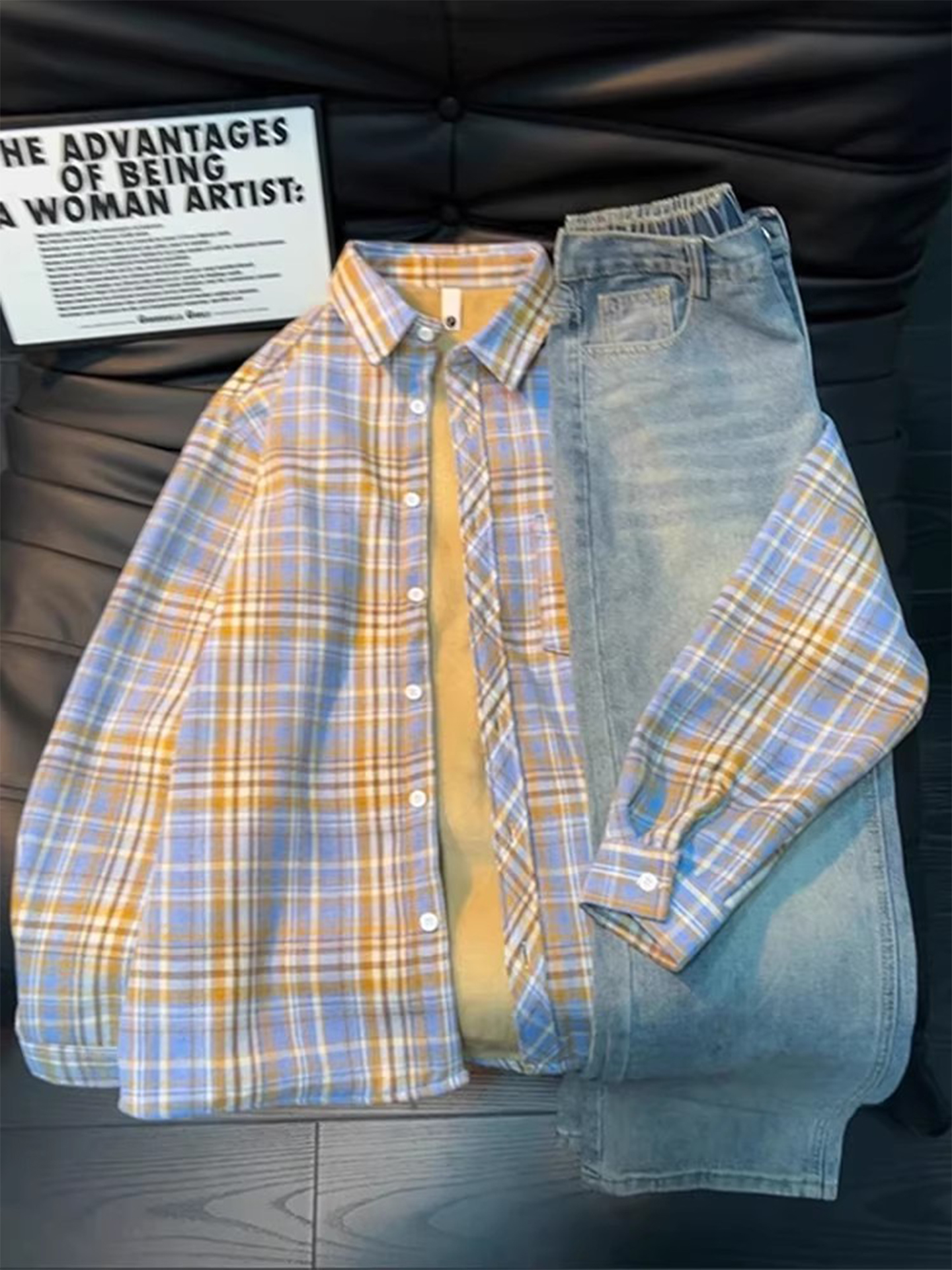 Men's Vintage Plaid Flannel Sh - Flannel Shirt Lined ulasan dan harga