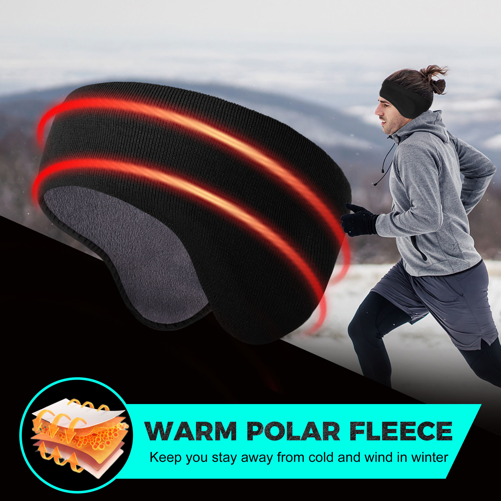 Winter Fleece Bandana Double-l - Winter Headband Fleece ulasan dan harga