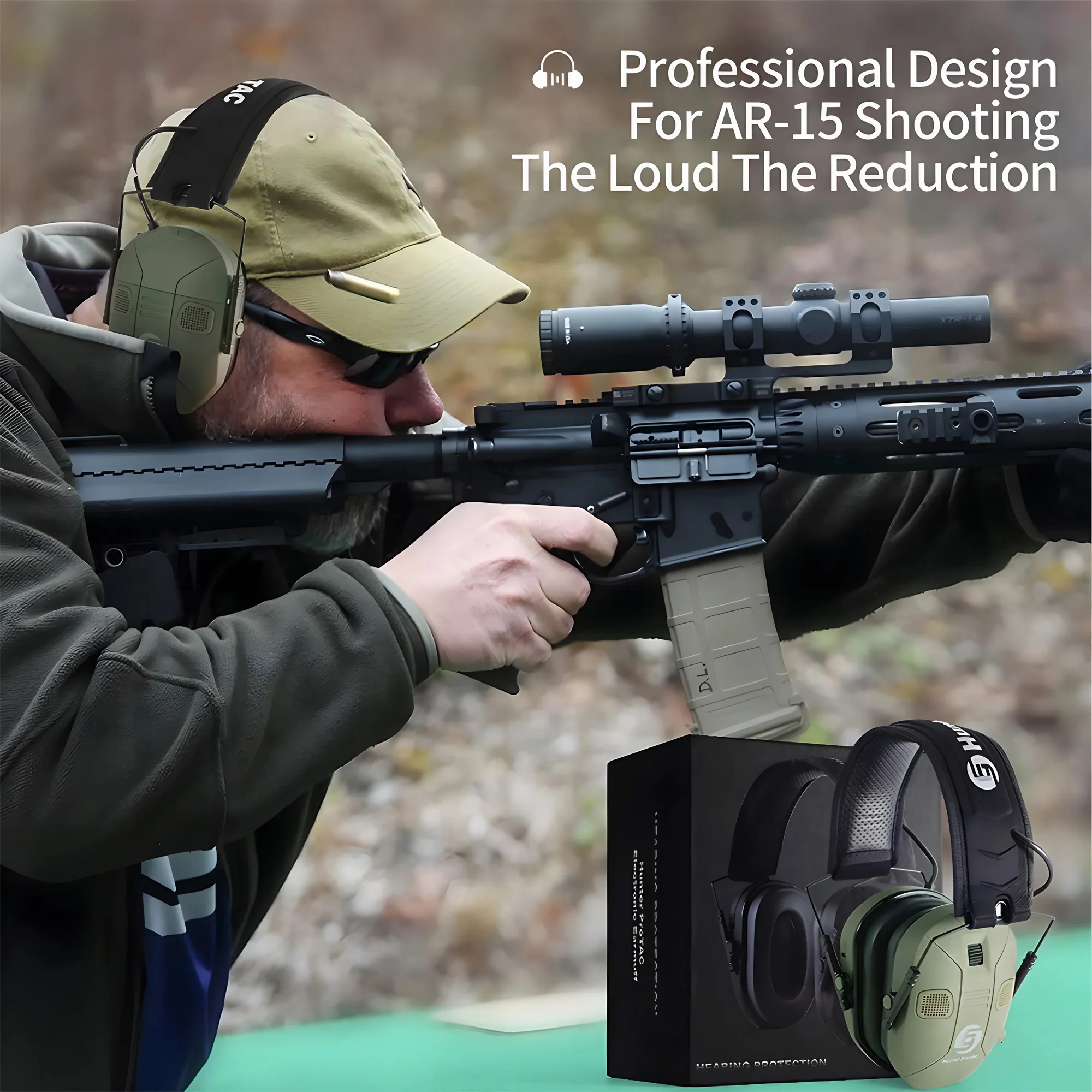 Foldable Tactical Shooting Ear - Earmuffs Foldable ulasan dan harga