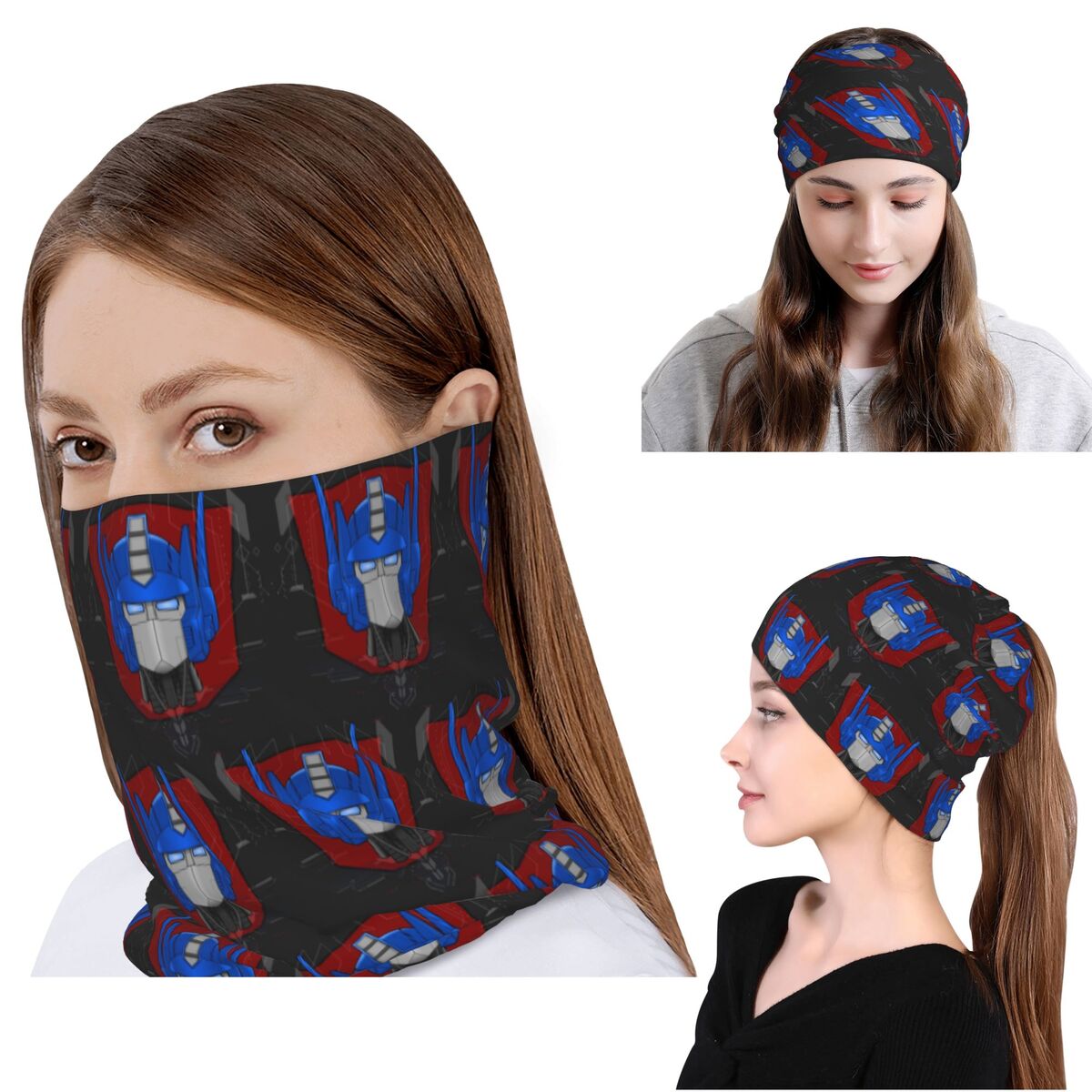 Optimus Prime Bust Bandana Nec - Knit Beanie Hat Warm ulasan dan harga