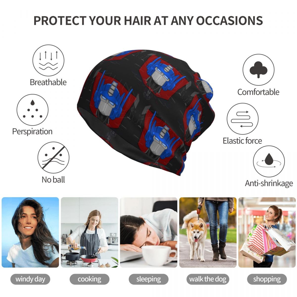 Optimus Prime Bust Bandana Nec - Knit Beanie Hat Warm ulasan dan harga