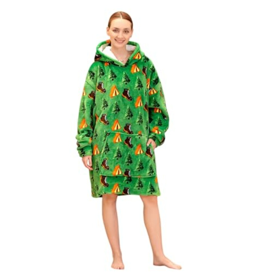 Wearable Blanket Hoodie for Ad - Sherpa Hoodie Fleece ulasan dan harga