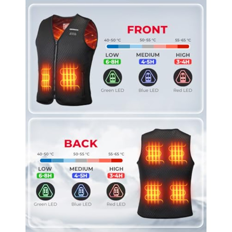 KEMIMOTO Womens Heated Vest El - Heated Vest Battery ulasan dan harga