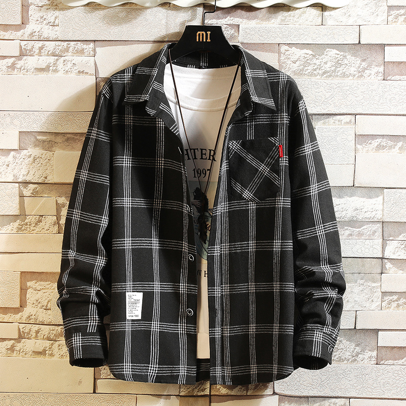2025 Summer Men's Plaid Shirt  - Flannel Shirt Lined ulasan dan harga