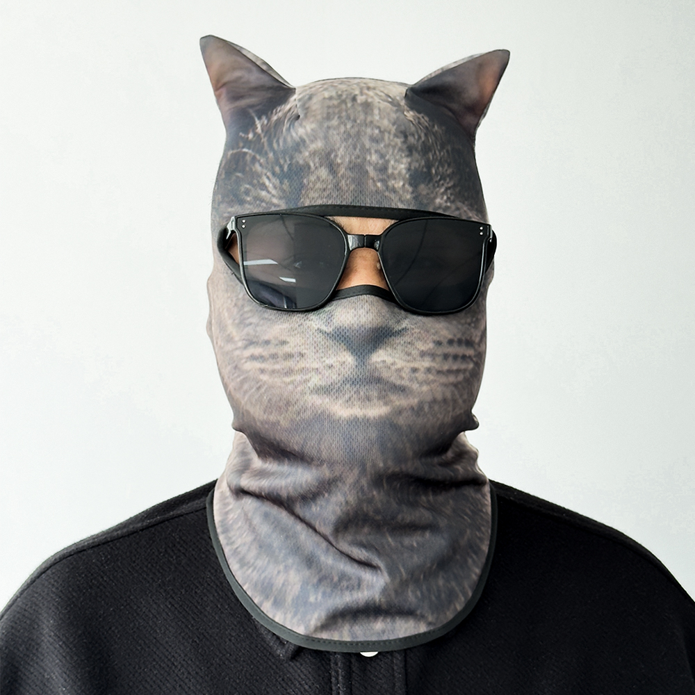 3D cat animal skiing Balaclava - Balaclava Ski Mask ulasan dan harga